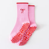 Pilates Grip Socks Bow One-Size