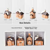 Christmas gift Christmas mini resin snow house Christmas tree pendant