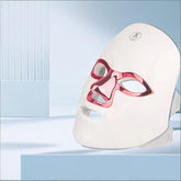 7-Color Facial Light Mask for Home Skincare – Rechargeable LED Beauty Device with 270 LEDs, One-Touch Control & Auto-Timer (White with Rose Gold Trim) | Other Colors Available in Store