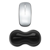 Large Green Silicone Keyboard Wrist Rest & Mouse Pad - Small Transparent Gray