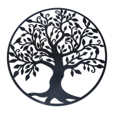 Black Tree of Life Wall Art Hanging Metal Iron Sculpture Garden 99cm