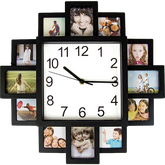 Photo Frame Clock Picture Collage 12Picture Display Photowall