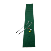 Golf Beer Pong Game Toy Set Green Golf Putting Matt with 2 Putters, 6 Balls