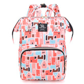 Large Capacity Multi-Functional Baby Diaper Backpack - Stylish and Travel-Friendly Mummy Bag Red