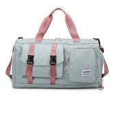 Green-pink Holographic Gym Duffel Bag - Dry Wet Separation - Large Capacity