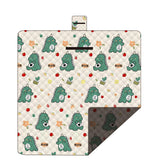 Waterproof Foldable Picnic Blanket with Dinosaur Print - 200x200cm