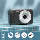 Student HD Digital Camera - 44MP, 8x Zoom, Autofocus, Dual Lens, Type-C Charging (Black)