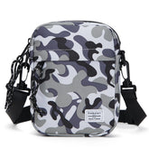White camouflage Mini Streetwear Oxford Cloth Crossbody Bag - Ultra-Light (200g) Fashion Sling Pack, Fits 8-inch Tablet