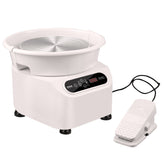 VEVOR Pottery Wheel, 10 inch Pottery Forming Machine, 350W Electric Wheel for Pottery with Foot Pedal and LCD Touch Screen, Direct Drive Ceramic Wheel with Shaping Tools for DIY Art Craft, White
