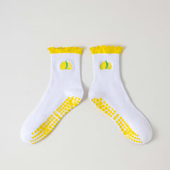 Pilates Grip Crew Pattern Socks