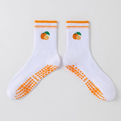 Pilates Grip Crew Pattern Socks