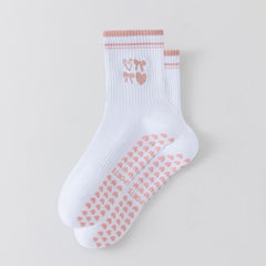 Pilates Grip Crew Pattern Socks