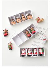 Christmas gift Christmas mini resin snow house Christmas tree pendant