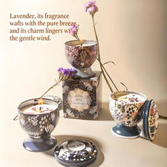 Christmas gift Aussie Scented Candle Set-4 Fragrances (Rose, Jasmine, Lemon, Lavender) in Artistic Tins for Home Ambiance & Gifting