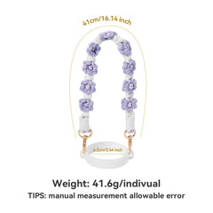 Hand-Woven Flower Water Bottle Strap with Silicone Ring