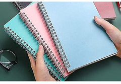 Notebooks - Spiral Colors - Minimalist Style and Lines Notebooks - Double Spiral Notebooks - 3-Pack