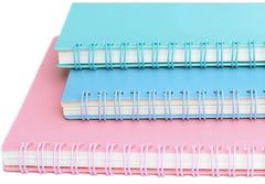 Notebooks - Spiral Colors - Minimalist Style and Lines Notebooks - Double Spiral Notebooks - 3-Pack