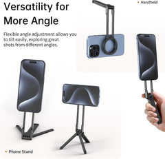ULANZI MA30 Magnetic Phone Tripod Stand for iPhone - Aluminium Maglock Smartphone Mini Tripod Pocket Cell Phone Stand Dual-Sided Magnet Quick Mount Compatible with iPhone 16 15 14 13 12 Magsafe
(Silver)