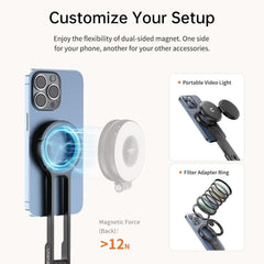 ULANZI MA30 Magnetic Phone Tripod Stand for iPhone - Aluminium Maglock Smartphone Mini Tripod Pocket Cell Phone Stand Dual-Sided Magnet Quick Mount Compatible with iPhone 16 15 14 13 12 Magsafe
(Yellow)