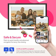 10.1 Inch Digital Picture Frame - 1280 * 800 HD WiFi Enabled with Load from Phone Capability, 32GB Memory Touch Screen Digital Photo Frame Display