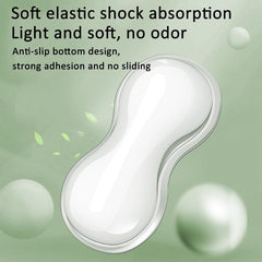 Large Green Silicone Keyboard Wrist Rest & Mouse Pad - Small Transparent Gray