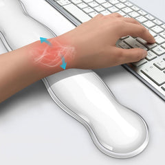 Large Green Silicone Keyboard Wrist Rest & Mouse Pad - Small Green