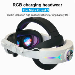 Foldable Rgb Headset for Meta Quest 3 - Usb Rechargeable - Elite