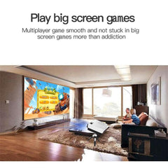 Mini Led Projector With Tripod Mount - Supports Av / Hdmi / Usb / Tf - 1080P Hd - Black White