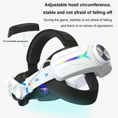 Foldable Rgb Headset for Meta Quest 3 - Usb Rechargeable - White