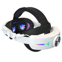 Foldable Rgb Headset for Meta Quest 3 - Usb Rechargeable - White