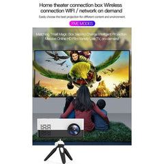 Mini Led Projector With Tripod Mount - Supports Av / Hdmi / Usb / Tf - 1080P Hd - Pink White