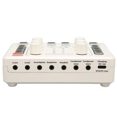 Vibe Geeks Noise Reduction Sound Card Digital Audio Mixer for Live Streaming-typec Rechargeable - Black
