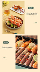 BEAR Multi-functional 2-in-1 Cooking Hot Pot And Griddle Barbecue Machine DKL-C15L1