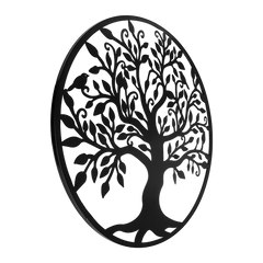Black Tree of Life Wall Art Hanging Metal Iron Sculpture Garden 99cm