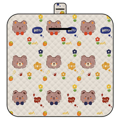 Thickened Waterproof Picnic Blanket - Portable Outdoor Beach Mat for Camping and Hiking 150*200cm(Bow tie bear)