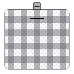 Thickened Waterproof Picnic Blanket - Portable Outdoor Beach Mat for Camping and Hiking 150*200cm(Gray plaid)