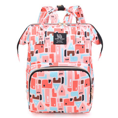 Large Capacity Multi-Functional Baby Diaper Backpack - Stylish and Travel-Friendly Mummy Bag Red