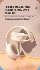 Black Wireless Headphones – 400mAh, 16H Playtime, SD Card & Aux Support