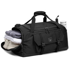 Grey Dry Wet Separation Gym Bag - Yoga Fitness Travel Duffel - Shoe Compartment