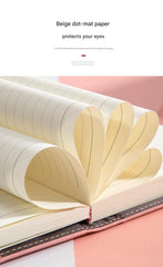 Heart Lock Diary with Key - Vintage Style Journal, Pink PU Leather, Secure and Elegant