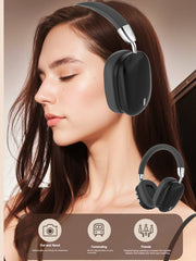 Premium Wireless Bluetooth Headphones with Stereo Hi-Fi Sound(pink)