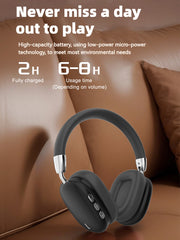 Premium Wireless Bluetooth Headphones with Stereo Hi-Fi Sound(pink)