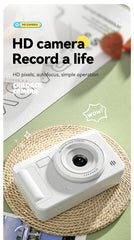 Student HD Digital Camera - 44MP, 8x Zoom, Autofocus, Dual Lens, Type-C Charging (Pink)