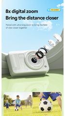 Student HD Digital Camera - 44MP, 8x Zoom, Autofocus, Dual Lens, Type-C Charging (Black)