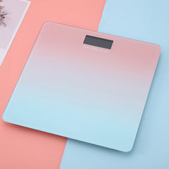 Smart USB Rechargeable Digital Bathroom Scale - Measures Body Weight & Temperature(Gradient pink)