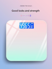 Smart USB Rechargeable Digital Bathroom Scale - Measures Body Weight & Temperature(Gradient purple)