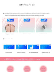 Smart USB Rechargeable Digital Bathroom Scale - Measures Body Weight & Temperature(Gradient purple)