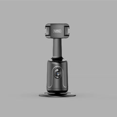 Black AI Smart Auto Tracking Phone Holder - 360° Rotation Face & Body Tracking Mount