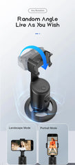 White AI Smart Auto Tracking Phone Holder - 360° Rotation Face & Body Tracking Mount