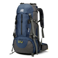 Navy Blue Nylon Hiking Backpack - Multifunctional Outdoor Sports Bag